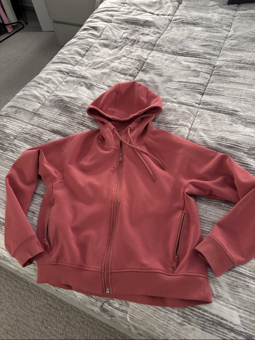 Old Navy Active Dynamic Fleece Dusty Rose Zip-Up Cropped Hoodie - XS